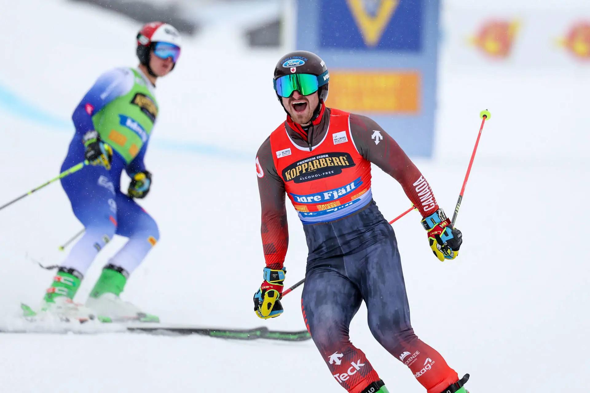 Reece Howden en compétition lors d'une épreuve de ski